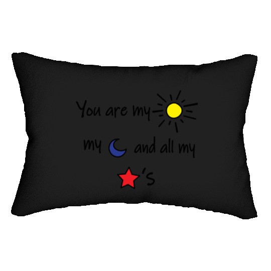 Sun Moon and Stars Lumbar Pillows
