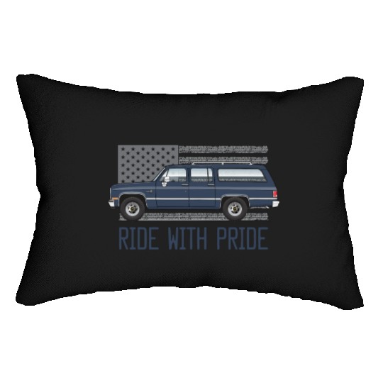 ride Midnight Blue Lumbar Pillows