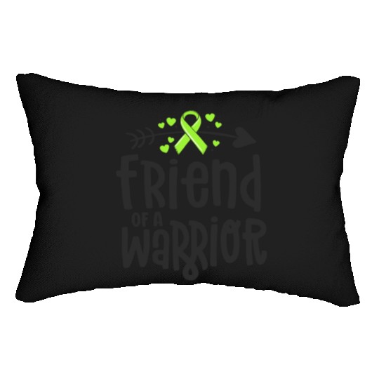 Friend Of A Warrior Lime Green Ribbon Lyme Lumbar Pillows