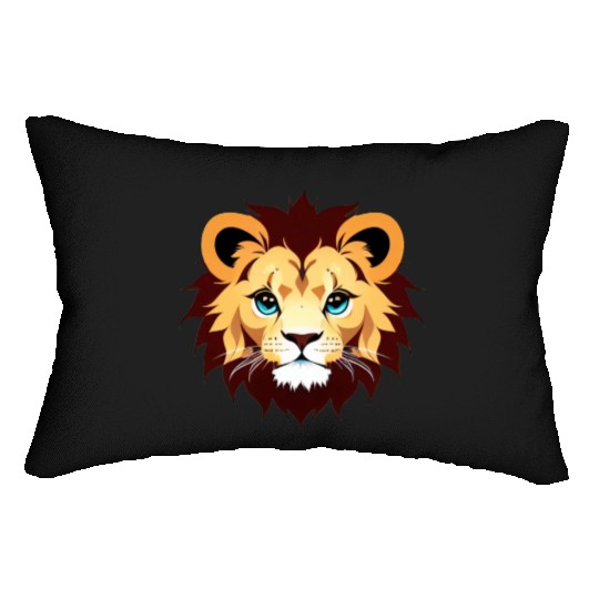 Royal Cartoon Lion - King of the Jungle 3 Lumbar Pillows