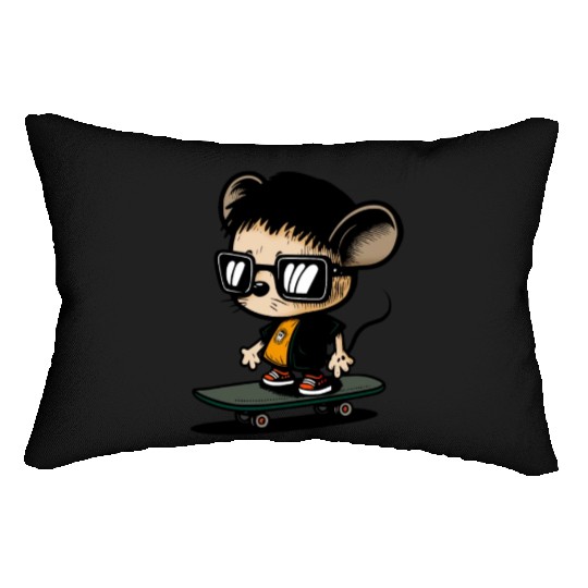 Skateboarding Mouse Lumbar Pillows