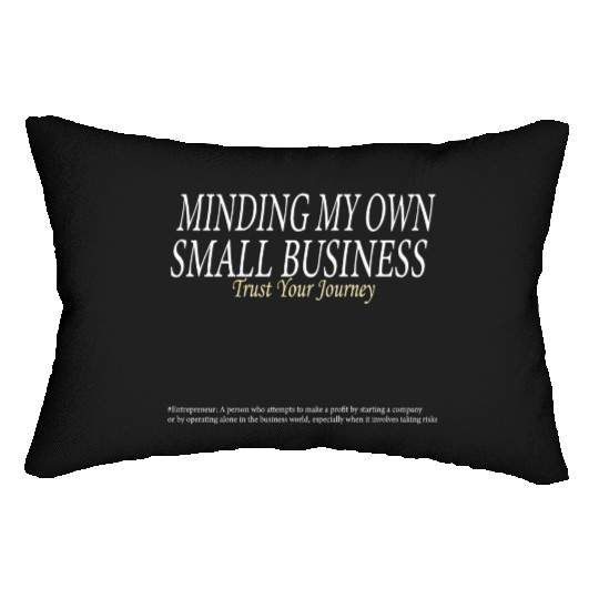minding my own small business valentine's day Lumbar Pillows