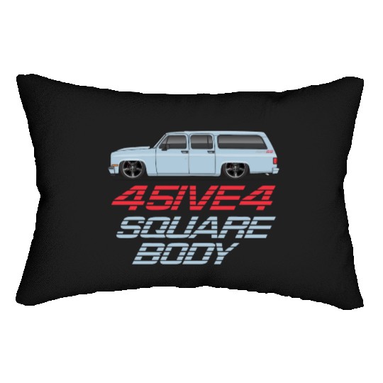 square Light Blue Lumbar Pillows