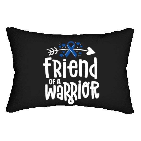 Friend Of A Warrior Support Team Colon Cancer Lumbar Pillows
