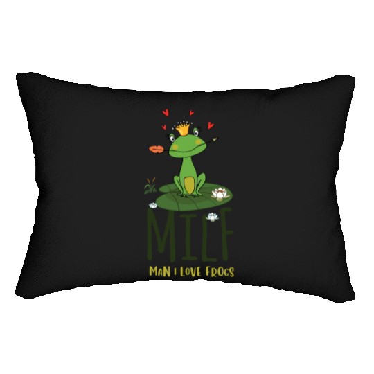 milf man i love frogs Lumbar Pillows