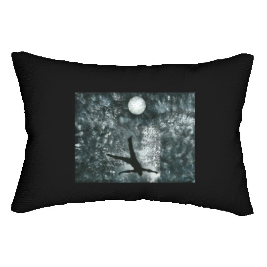 breakdancing in the misty night by yeshaya dank Lumbar Pillows