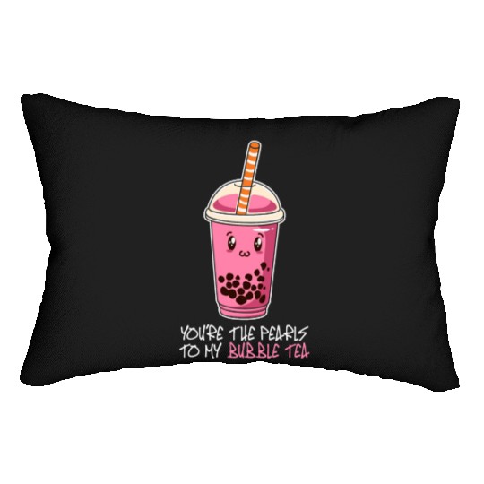 You're The Pearls To My bubble tea, drink boba tea Lumbar Pillows