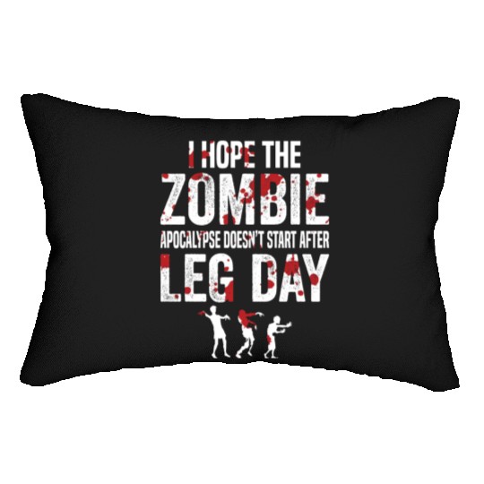 Funny Zombie Leg Day For Gym Lover Lumbar Pillows