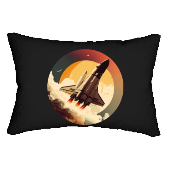 Shuttle Space Ready To The Moon Lumbar Pillows