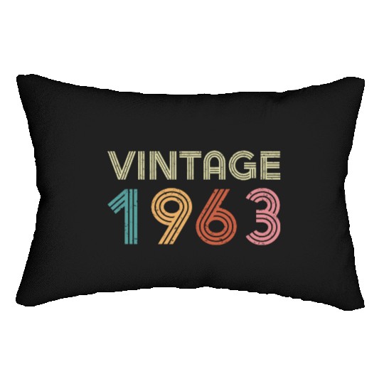 60th Birthday - Vintage 1963 Lumbar Pillows
