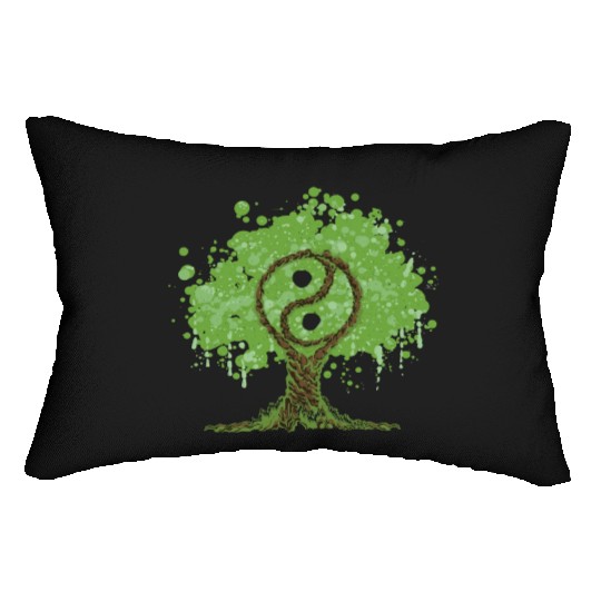 Ying Yang Tree of Life Lumbar Pillows