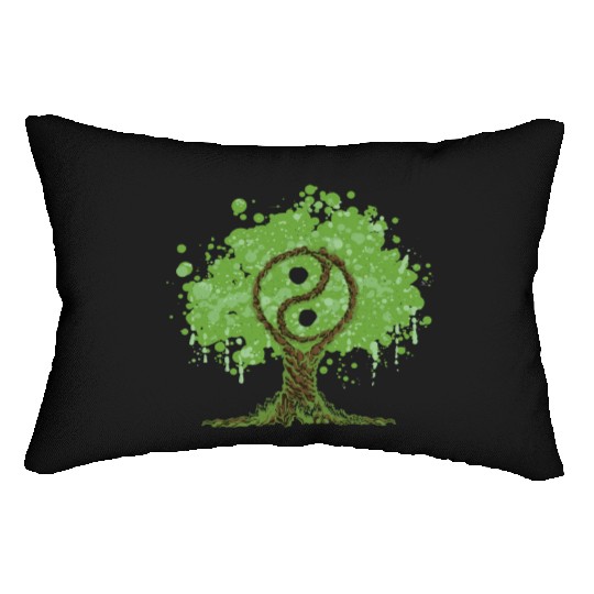 Ying Yang Tree of Life Lumbar Pillows