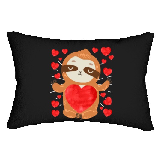 Couple love you my sloth Valentine's Day Lumbar Pillows