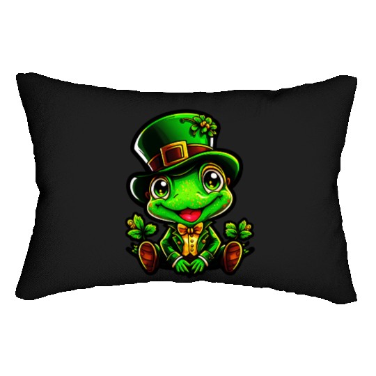Frog Spells On St. Patrick's Day Lumbar Pillows