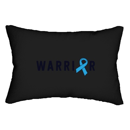 Prostate Cancer Warrior Light Blue Ribbon Dad Lumbar Pillows