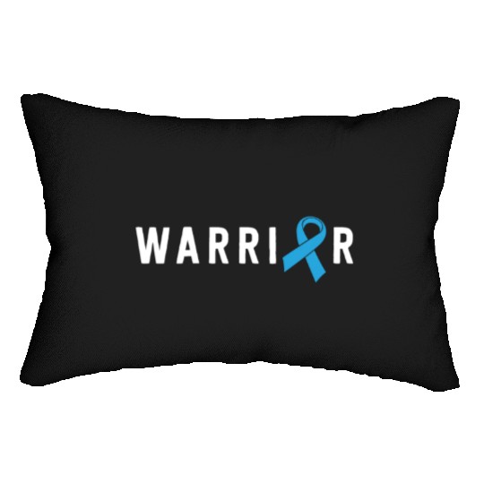 Prostate Cancer Warrior Light Blue Ribbon Dad Lumbar Pillows
