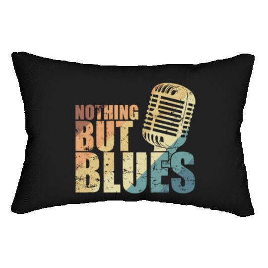 Nothing but Blues Music Trumpet Lumbar Pillows