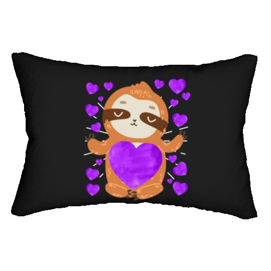 Couple love you my sloth Valentine's Day Lumbar Pillows