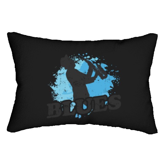 Blues Saxophone Music Trumpet Lumbar Pillows