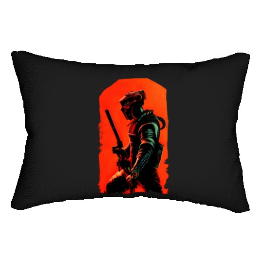 Steampunk Samurai Lumbar Pillows
