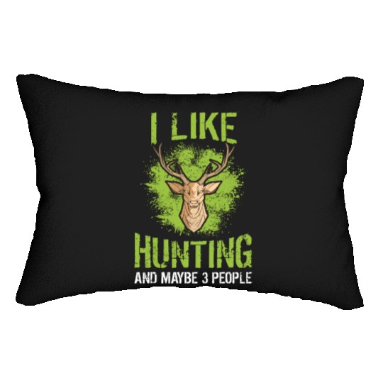 Funny Retired Hunter Saying American Deer Hunting Lumbar Pillows