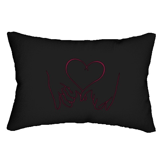 Heart couple | be my valentine Lumbar Pillows