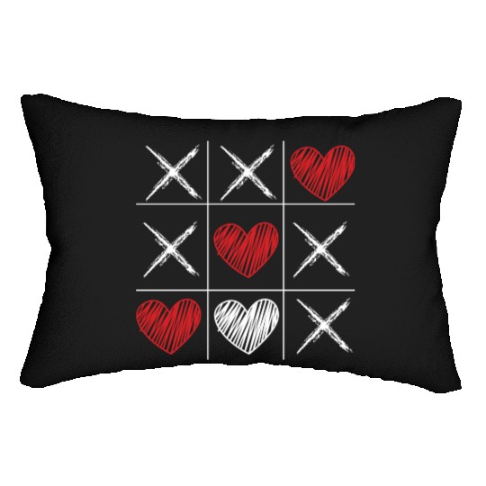 Valentines Day Tic Tac Toe Xoxo Lumbar Pillows
