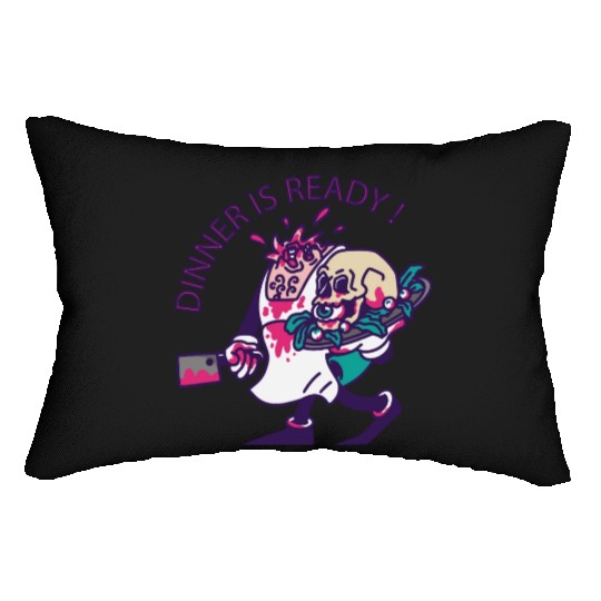 Dinner is ready zombie cooking Dinner is ready zom Lumbar Pillows
