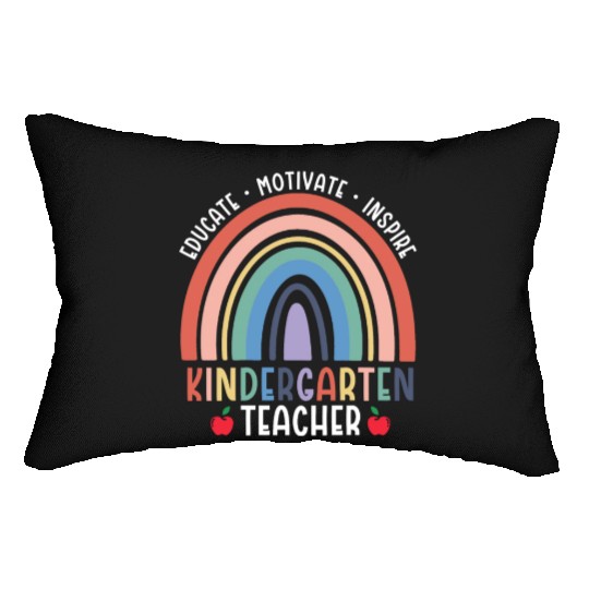 Educate Motivate Inspire Kindergarten Teacher Lumbar Pillows