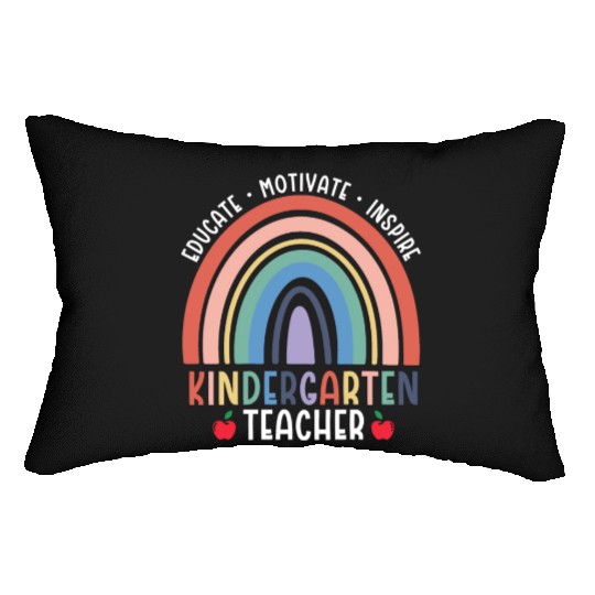 Educate Motivate Inspire Kindergarten Teacher Lumbar Pillows