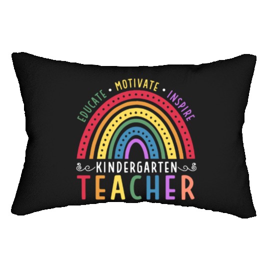 Educate Motivate Inspire Kindergarten Teacher Lumbar Pillows