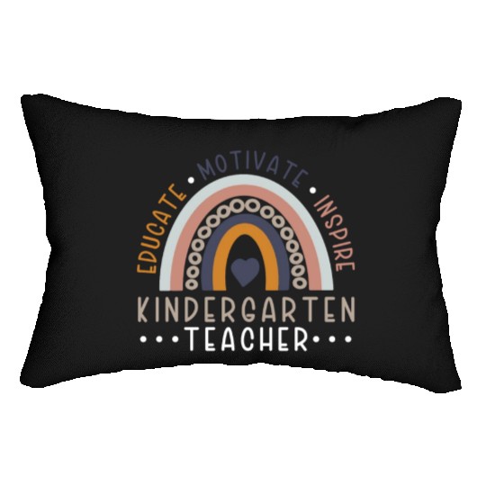 Educate Motivate Inspire Kindergarten Teacher Lumbar Pillows