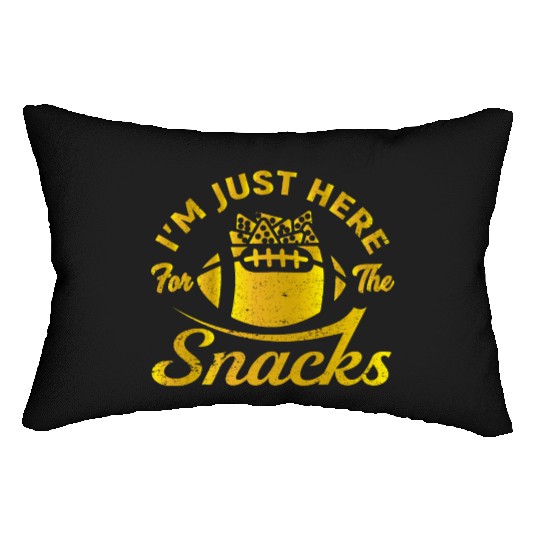 I'm Just Here For The Snacks Funny Fantasy Footbal Lumbar Pillows