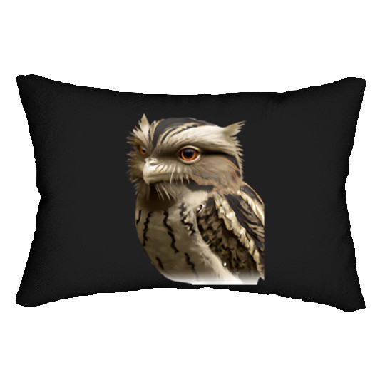potoo ghost bird 3 Lumbar Pillows