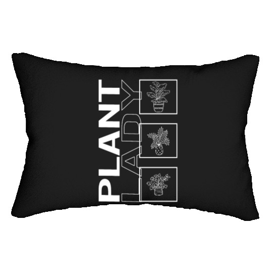 Plant Lady, Garden Plant Gardening Lover Botanist Lumbar Pillows