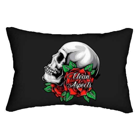CA SKULL AND ROSES Lumbar Pillows