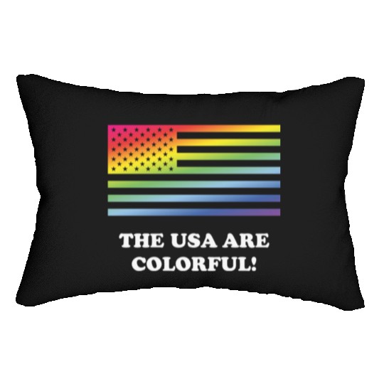 The USA Are Colorful! (Stars And Stripes) Lumbar Pillows