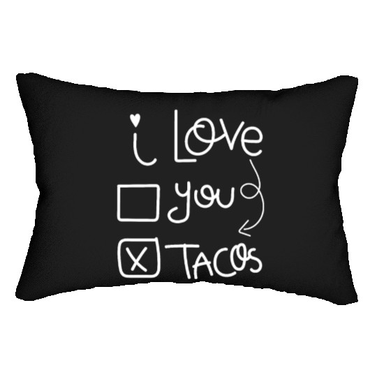 I Love Taco, I Heart Taco Valentines Day Lumbar Pillows