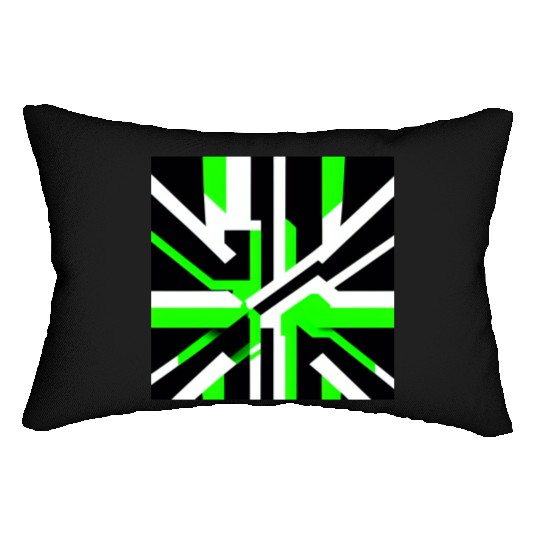 Cyberpunk Inspired Green Theme - Highway Lumbar Pillows