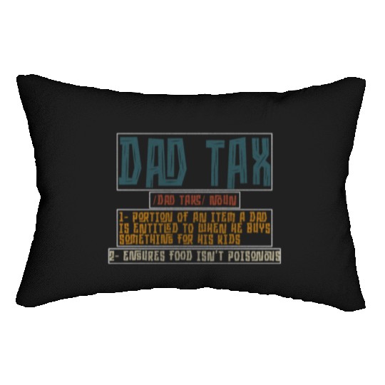 Vintage Dad Tax Definition Men Funny Father's Day Lumbar Pillows
