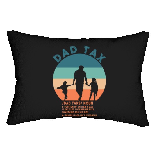 Vintage Dad Tax Definition Men Funny Father's Day Lumbar Pillows