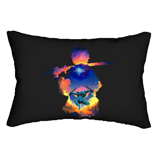 Sunset Samurai Warrior Lumbar Pillows