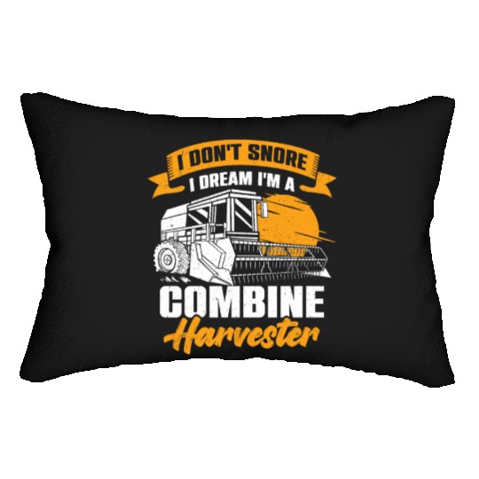Combine Harvester Driver Farming Farm Farmer Gift Lumbar Pillows