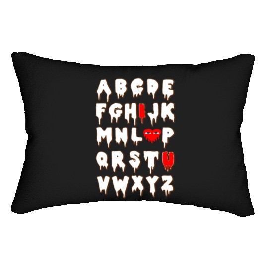 i love you Lumbar Pillows