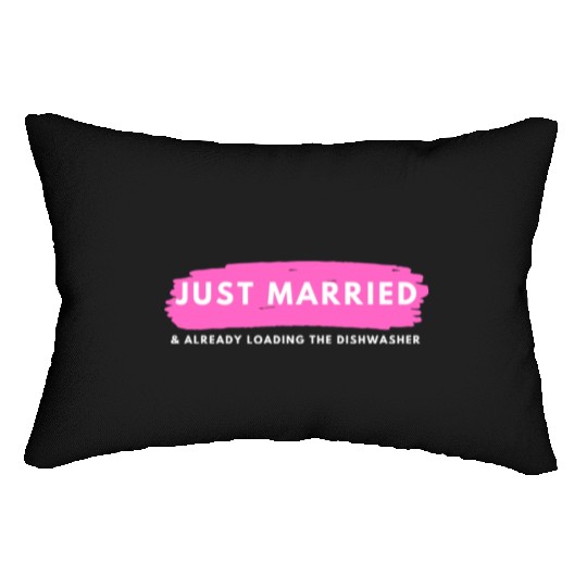 Just Married Lumbar Pillows