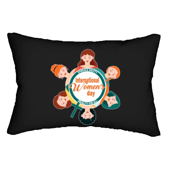 International Women's Day: Equality, Embrace Equit Lumbar Pillows