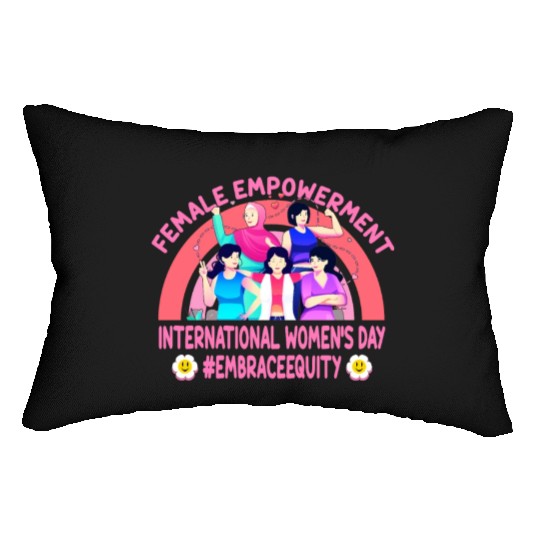 International Women's Day: Feminism Embrace Equity Lumbar Pillows