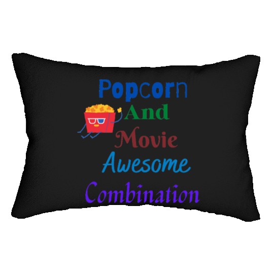 Popcorn And Movie Awesome Combination Lumbar Pillows