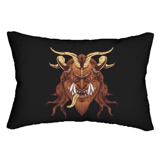 Scary creepy devil face Scary creepy devil face in Lumbar Pillows