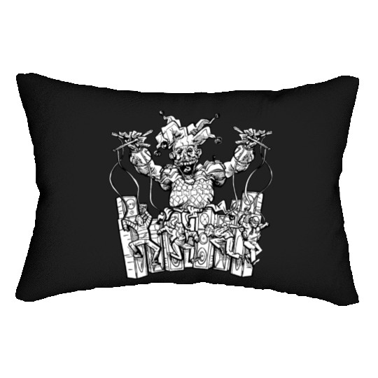 Scary clown dancing puppets Scary clown dancing pu Lumbar Pillows